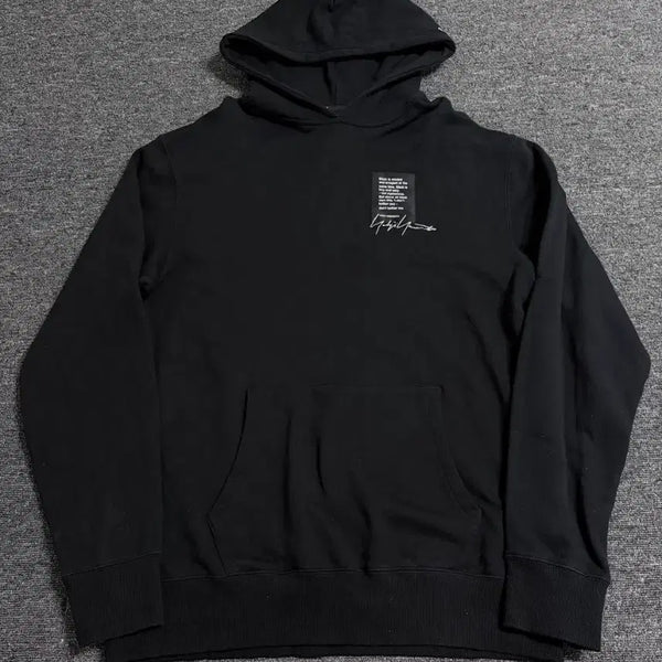 [BUNJANG] Yohji Yamamoto POUR HOMME x New Era YY Label Hoodie / 요지 야마모토 뿌르 옴므 x 뉴에라 YY 라벨 후드티