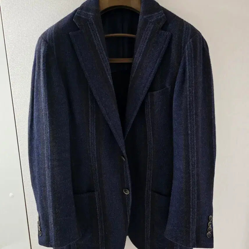 [BUNJANG] RING JACKET Dark Navy Multi Stripe Sport Coat / 링자켓 RJ 다크네이비 멀티 스트라이프 스포츠코트