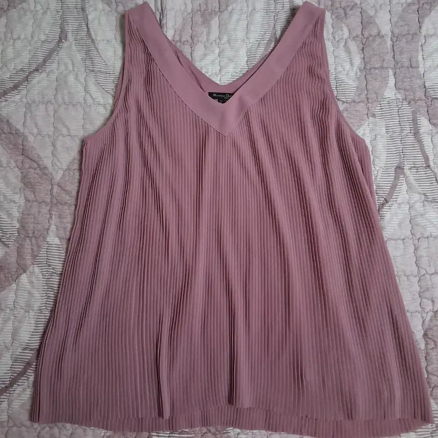 [BUNJANG] Massimo Dutti Pleated Sleeveless Top L (66-77) / 마시모두띠 플리츠주름나시 슬리브리스L 66~77