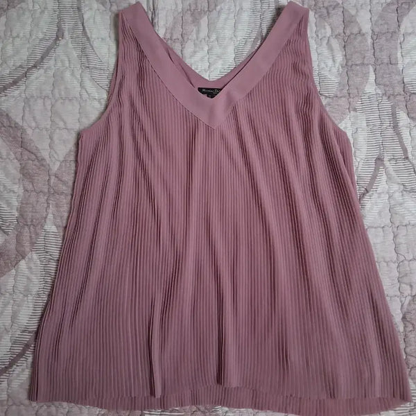 [BUNJANG] Massimo Dutti Pleated Sleeveless Top L (66-77) / 마시모두띠 플리츠주름나시 슬리브리스L 66~77