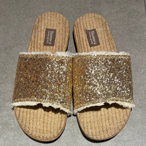[BUNJANG] Bearpaw Glitter Slippers - Size 250 / [250] 베어파우 글리터 슬리퍼