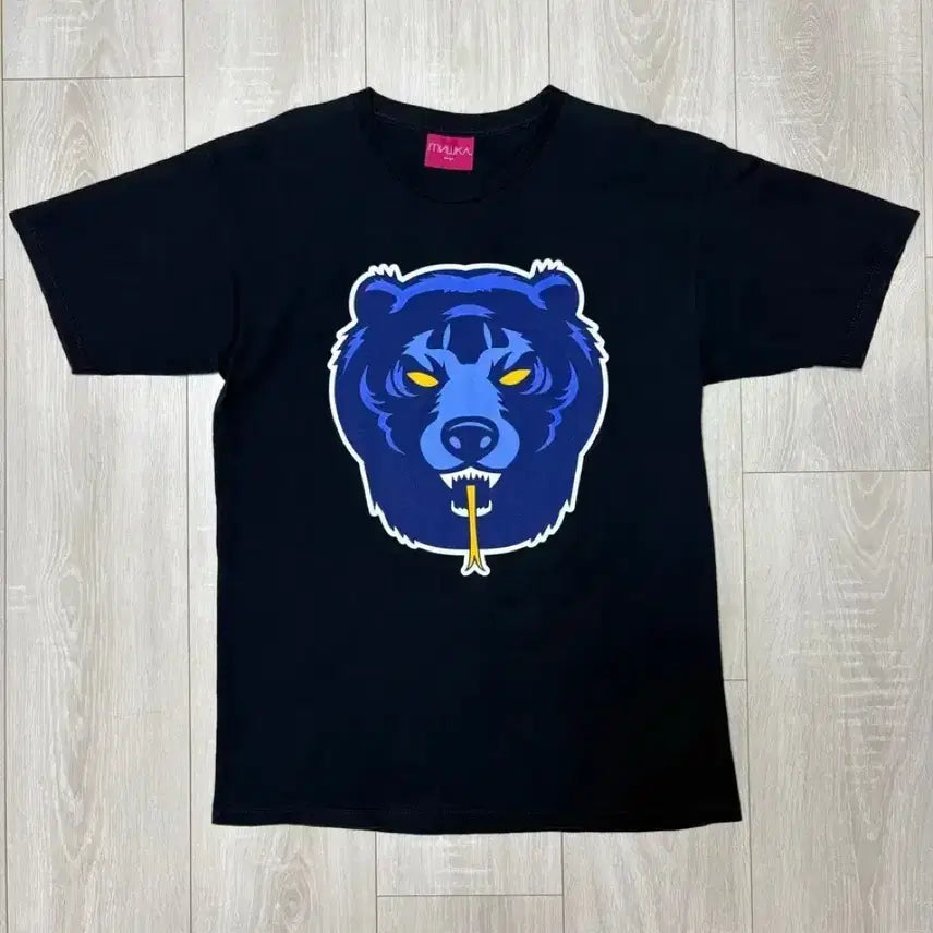 [BUNJANG] Mishka NYC "Bear Mop" T-Shirt - Dark Blue, Size L / MISHKA 티셔츠 (Made in USA)