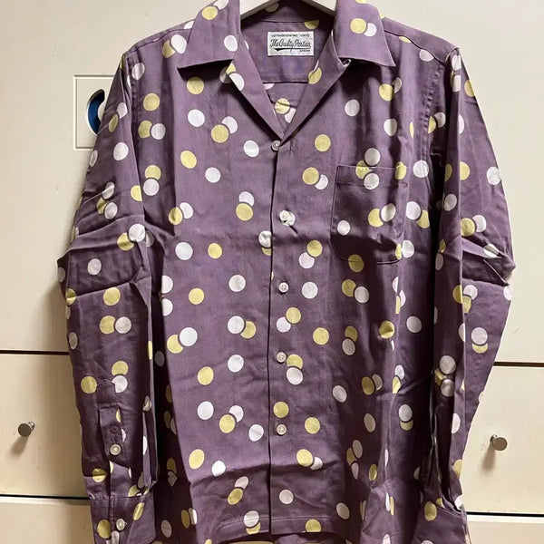 [BUNJANG] Wackomaria Lyocell Open Collar Shirt Size M / 와코마리아 리오셀원단 오픈 카라 셔츠 M사이즈