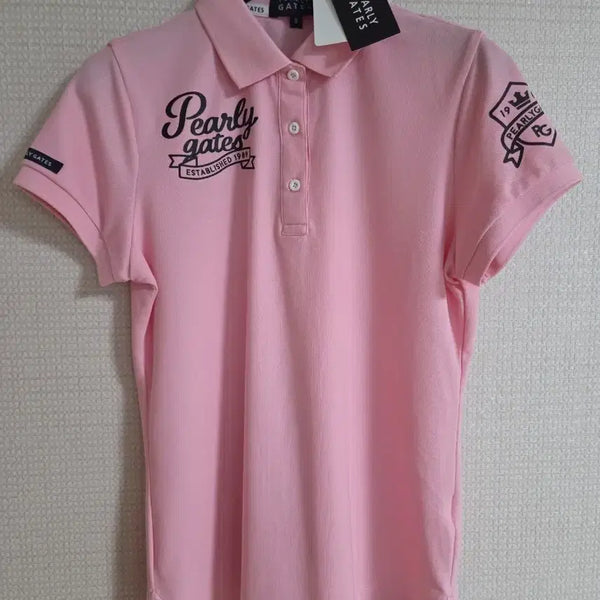 [BUNJANG] Pargates Short-Sleeve Polo Shirt Pink / 파리게이츠 반팔 카라티 핑크