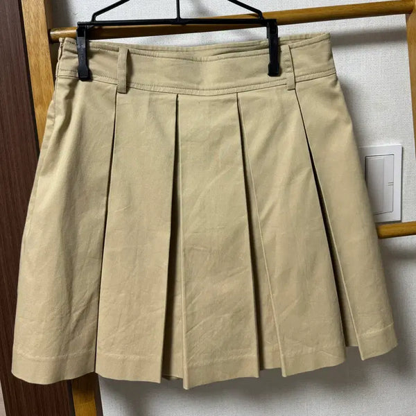 [BUNJANG] NAIN Beige Pleated Skirt Pants M Size / NAIN 베이지 플리츠 스커트 팬츠 치마바지 M사이즈
