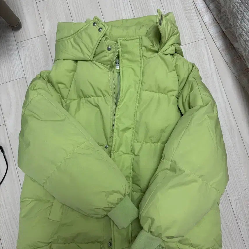 [BUNJANG] Lime Padded Short Jacket / 숏패딩