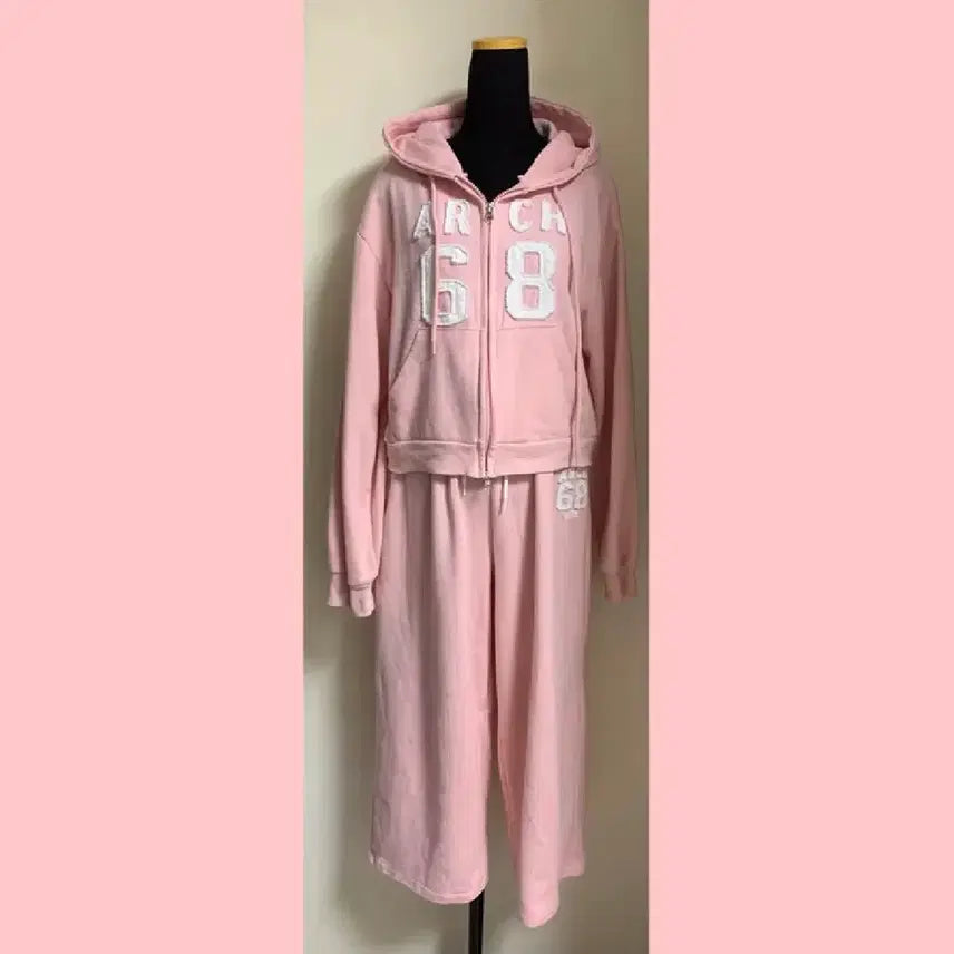 [BUNJANG] From Button Printing Hoodie Zip-up & Straight Pants Set / [ 새상품 ] 프린팅 후드집업 + 프린팅 일자 바지 SET