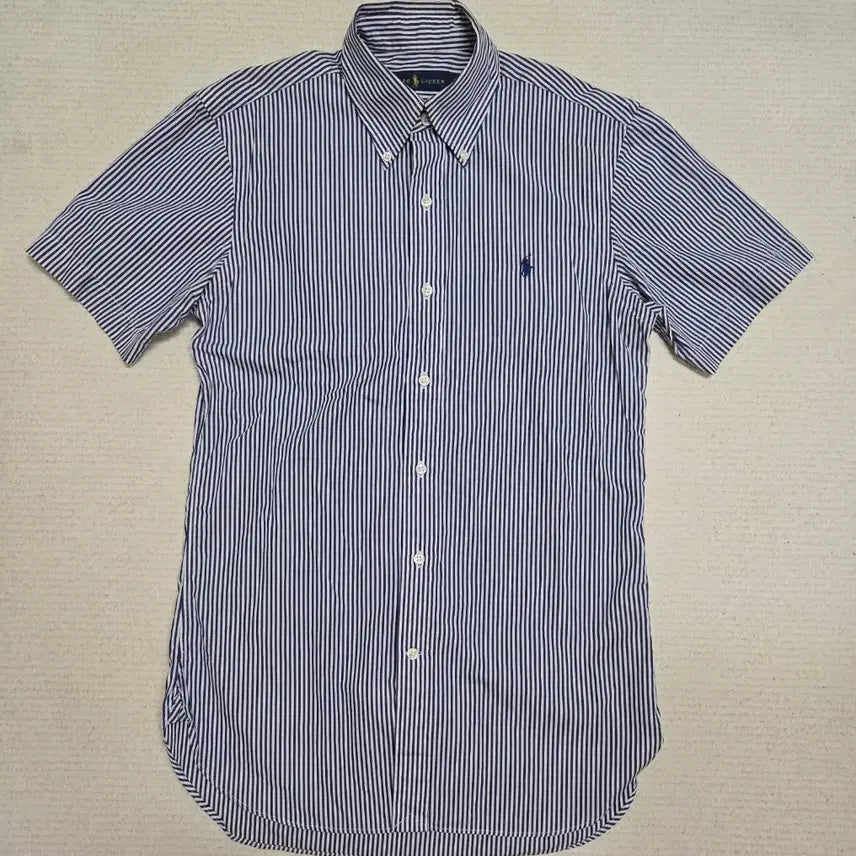 [BUNJANG] Polo Ralph Lauren Women's Striped Short Sleeve Shirt Navy / 폴로 랄프로렌 여성 스트라이프 반팔 셔츠 네이비