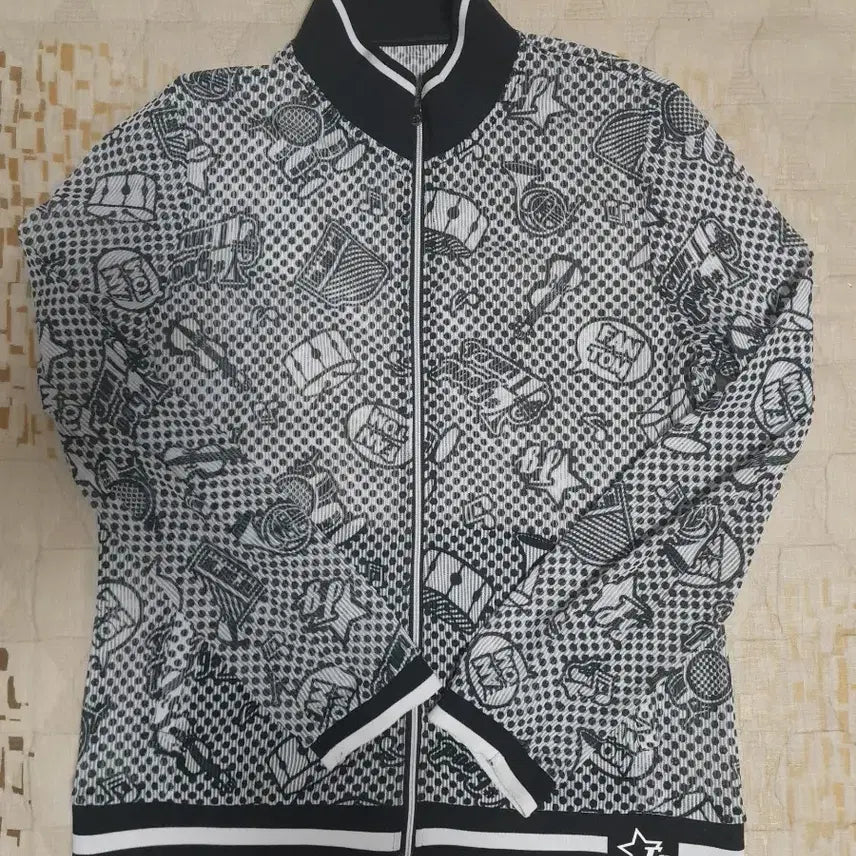 [BUNJANG] Phantom Sport Mesh Full Zip Pattern Vest (Size 95) / [골프웨어] 팬텀 FG 스포츠 매쉬 집업 패턴 95