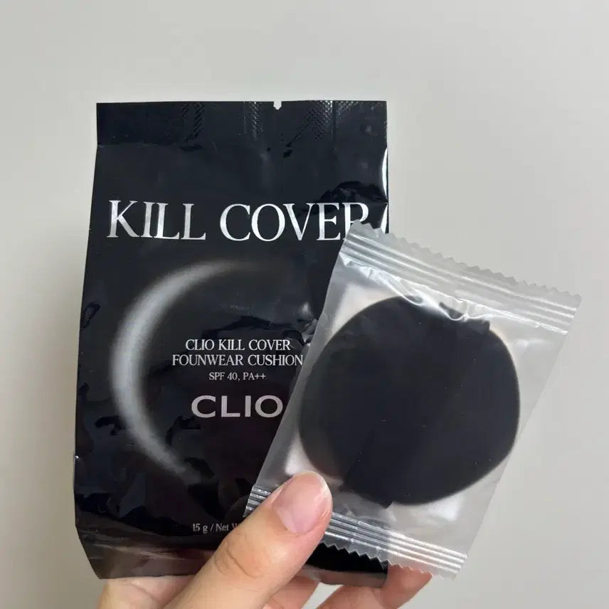 [BUNJANG] Clio Kill Cover Founwear Cushion Refill + Puff / 클리오 킬커버 파운웨어 쿠션 리필  + 퍼프