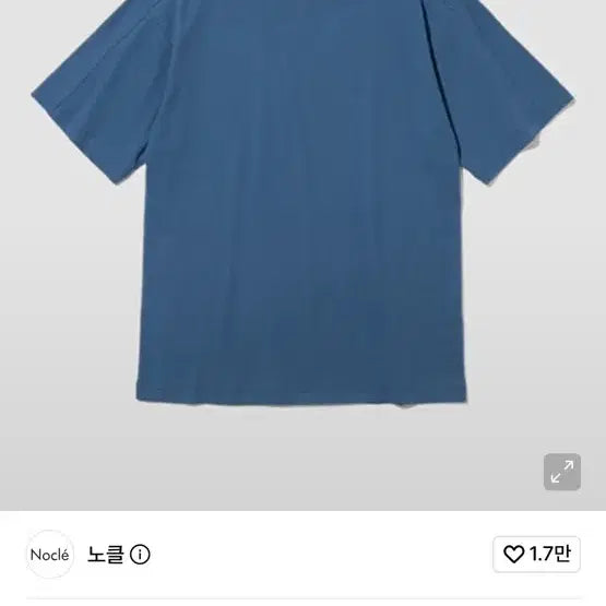 [BUNJANG] Knockle Knitting Block Short Sleeve T-Shirt Blue / 노클 니팅 블록 반팔 티셔츠 블루
