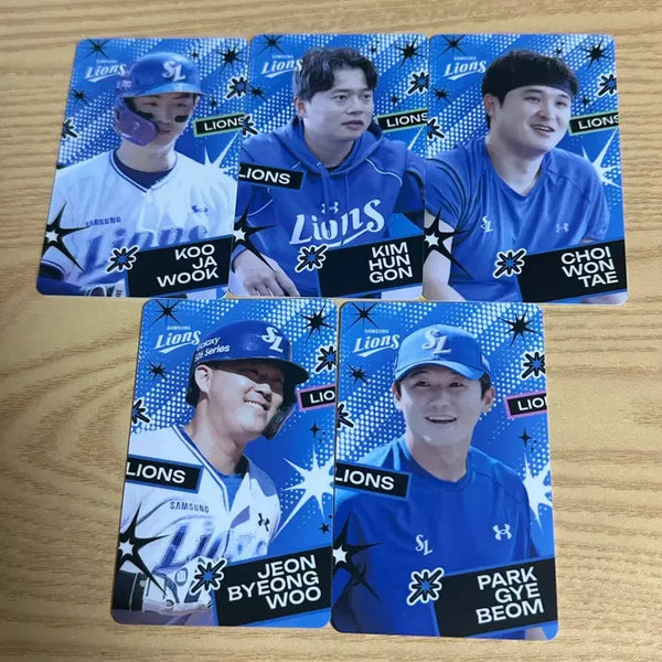 [BUNJANG] Samsung Lions Baseball Team Players Autographed Photocard Bundle / 삼성라이온즈 구자욱,김헌곤,최원태,전병우,박계범 신규포카 일괄