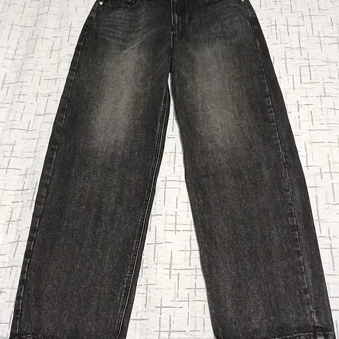 [BUNJANG] TOPPY Wide Washed Black Jeans 31 Inch Length 108cm / 토피 와이드 워시드블랙진 31인치 기장108