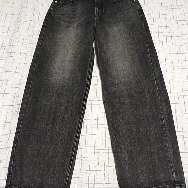 [BUNJANG] TOPPY Wide Washed Black Jeans 31 Inch Length 108cm / 토피 와이드 워시드블랙진 31인치 기장108