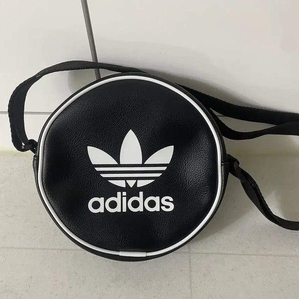 [BUNJANG] Adidas Round Crossbody Bag Black / 아디다스 라운드 크로스백 블랙