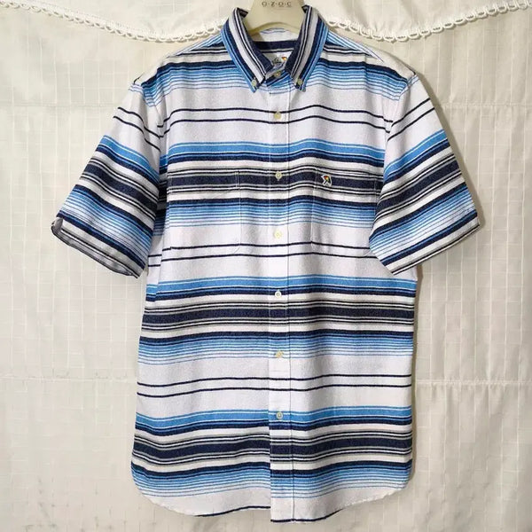 [BUNJANG] Arnold Palmer USA Classic Stripe Short Sleeve Shirt / 새제품!USA 아놀드파마 일본에 반팔 셔츠 정품 .105110