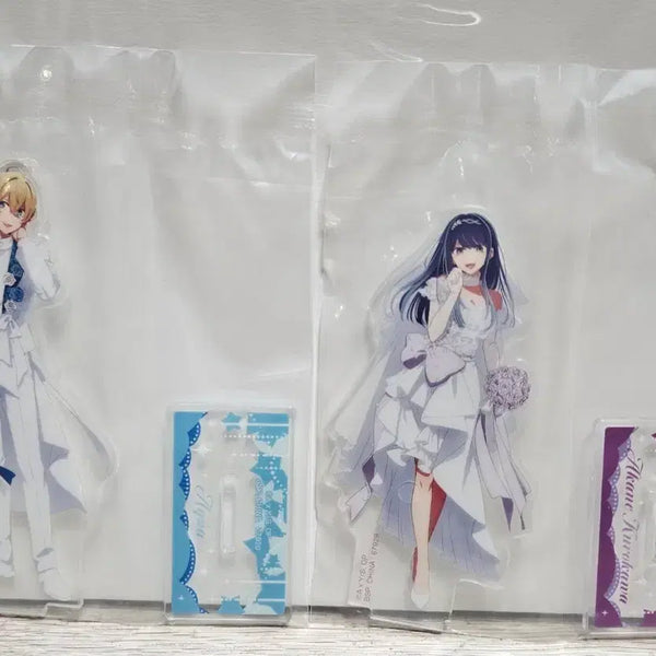 [BUNJANG] Oshi no Ko G Prize Aqua & Akane Acrylic Stand + Hologram Sticker Bundle Set / 일괄)최애의 아이 G상 아쿠아+아카네+홀로그램 스티커