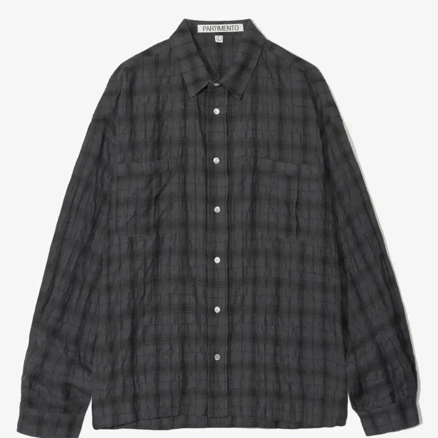 [BUNJANG] Partimento Wrinkle Check Boxy Oversized Shirt Dark Navy / 파르티멘토 링클 체크 박시 오버핏 셔츠 다크 네이비 판매