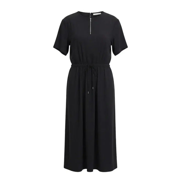 [BUNJANG] Bonie Alex Women's Short-Sleeve Poly Long Dress BK / 여성F/ 보니알렉스 반소매 폴리 롱 원피스 BK 22-11