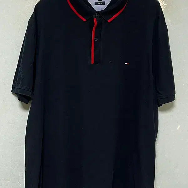 [BUNJANG] Tommy Hilfiger Colorblock Men's Short Sleeve Polo Shirt XXL / 타미힐피거 배색라인 남자 반팔티 카라넥 베이직 캐주얼 XXL 110