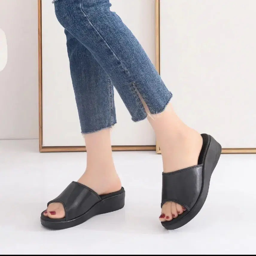[BUNJANG] Dodo Partners 4cm Platform Slippers / 도도파트너스) 통굽 슬리퍼(4cm)