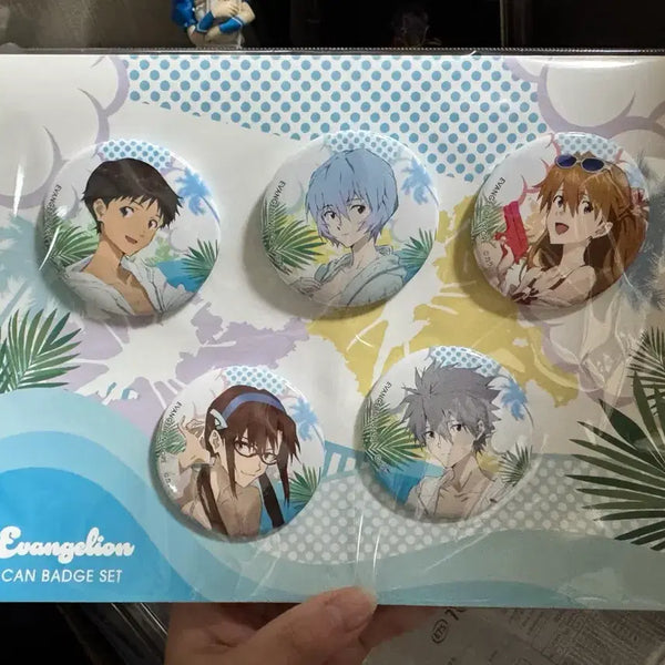 [BUNJANG] Evangelion Store Summer Can Badge Set / 에반게리온스토어 여름 캔뱃지 세트