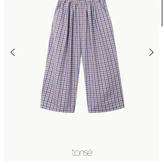 [BUNJANG] TONZ DEV Check Crop Pants / 톤즈 데브 체크 크롭 팬츠