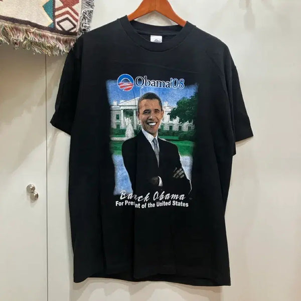 [BUNJANG] Obama Printing T-Shirt (08 Season) / 08 오바마 프린팅 티셔츠