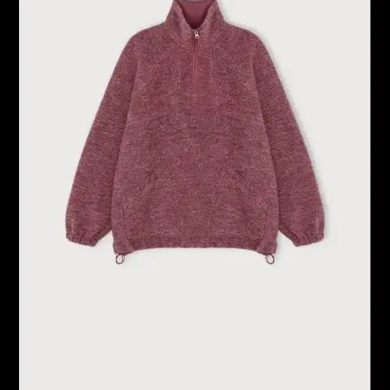 [BUNJANG] Ethos Zip-Up Pocket Sweatshirt Deep Rose / 에토스 집업포켓 스웻셔츠 딥로즈