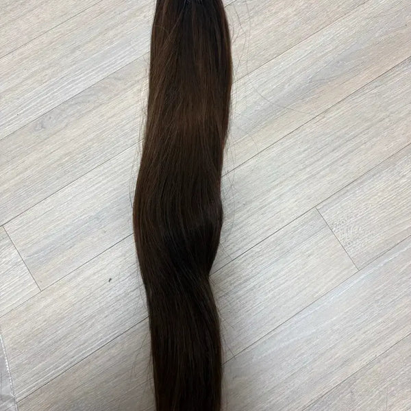 [BUNJANG] Soft Tip Brown Hair Extensions 17 Inch 83 Pieces / 소프트팁 뉴노팁 붙임머리 브라운 83피스 17인치