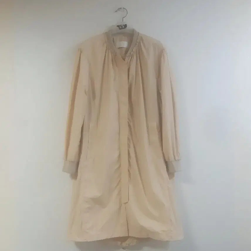 [BUNJANG] SJSJ Shirring Neck Long Jumper (Outer) / SJSJ(한섬) 셔링 넥 롱점퍼(아우터)