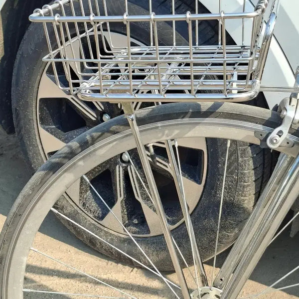 [BUNJANG] LUG RACK Stainless Steel Bicycle Basket + Stand / 럭랙 자전거 바구니+ 스탠드