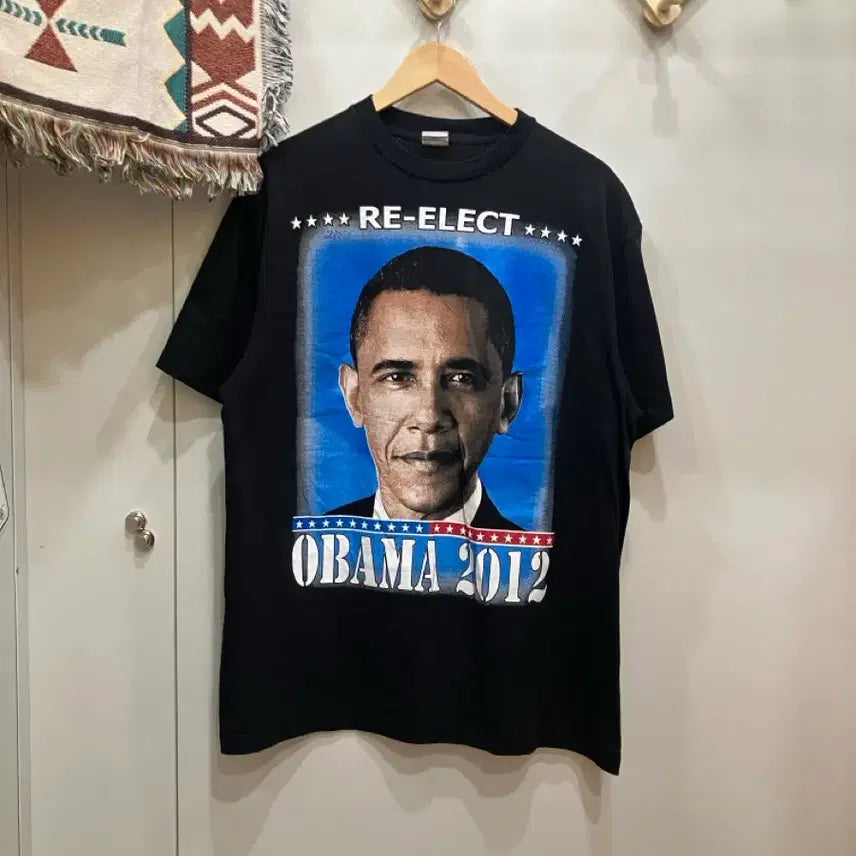 [BUNJANG] Obama 2012 Re-election Campaign Printing T-Shirt (L-XL) / 오바마 2012 재선 캠페인 프린팅 티셔츠