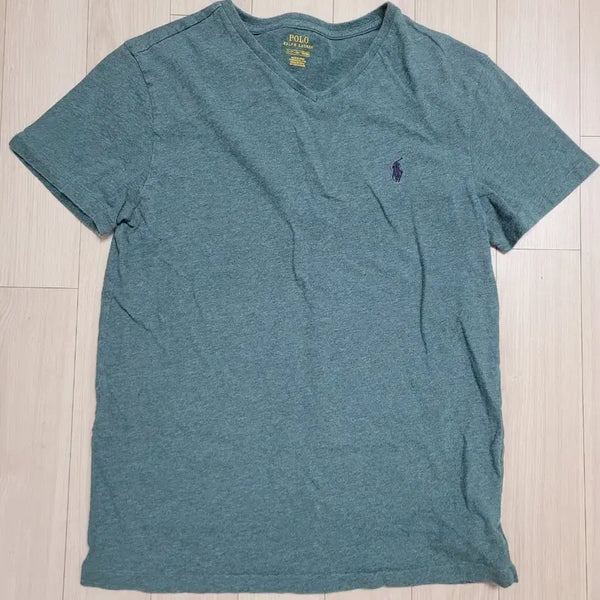 [BUNJANG] Polo Ralph Lauren V-Neck Cotton T-Shirt Green / 폴로 랄프로렌 반팔 티셔츠 반팔티