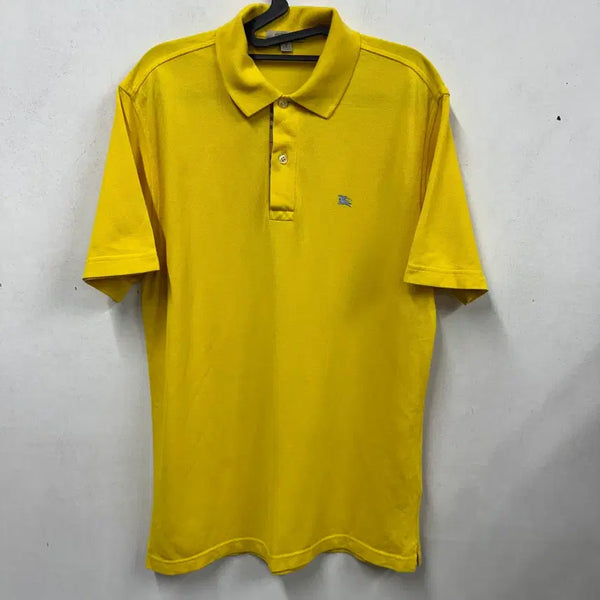 [BUNJANG] Burberry Yellow Collar Short Sleeve T-Shirt (Size S) / 버버리 옐로우 카라 반팔 티 S