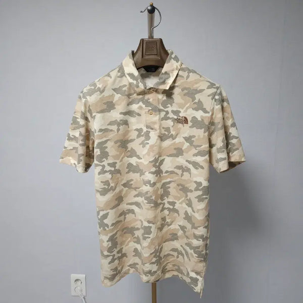 [BUNJANG] The North Face Camouflage Short Sleeve Polo T-Shirt (Size 95-100) / 95-100 ) 희귀템 노스페이스 카모플라쥬 반팔 카라티