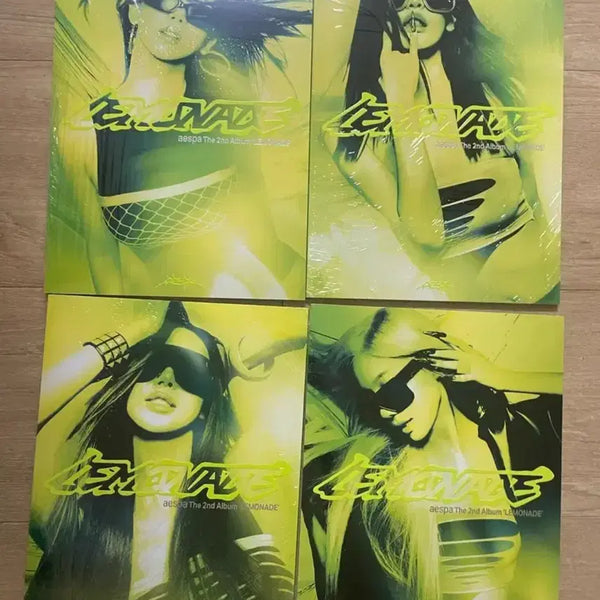 [BUNJANG] Aespa 2nd Album 'Girls' Lemonade Acid Ver. Bundle Set (4 Types, Sealed) / 현물 에스파 2집 레모네이드 4종 일괄 미개봉 앨범 acid ver