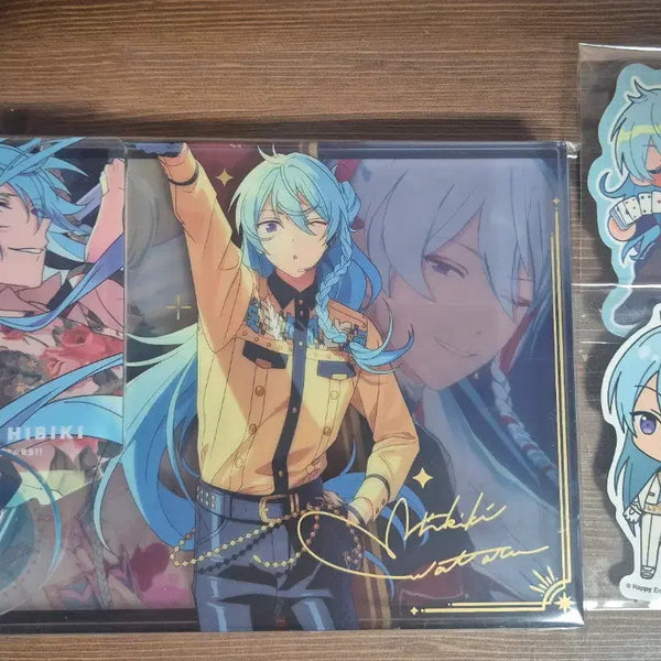 [BUNJANG] Ensemble Stars Fine Wataru 6th Anniversary Acrylic Block Special Set with Naname Sticker / 앙스타 피네 와타루 6주년 아크릴 블럭 특전 나나메 스티커 일괄