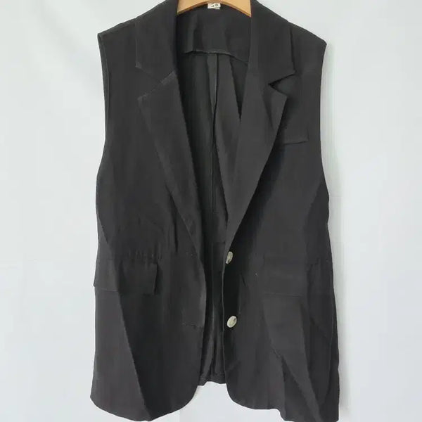[BUNJANG] MILL STUDIO Black Long Vest Jacket / MILL STUDIO 블랙 롱 조끼 88 여성 베스트 자켓형 조끼