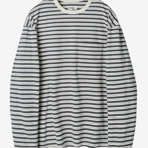 [BUNJANG] Roughside Stripe Long Sleeve Shirt / [2] 러프사이드 스트라이프 롱슬리브