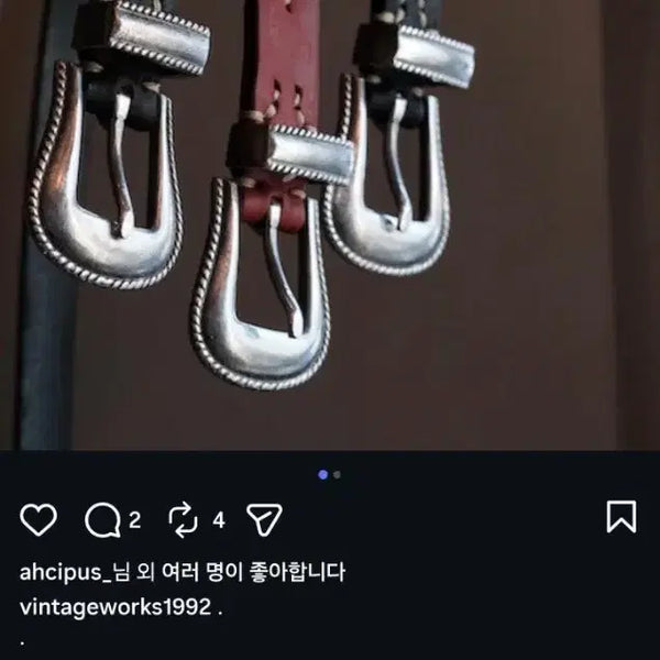 [BUNJANG] Vintage Works DH5738 Black Belt Size 35 / [새제품]빈티지웍스 DH5738 블랙 (차심 x) 35 사이즈 판매합니다