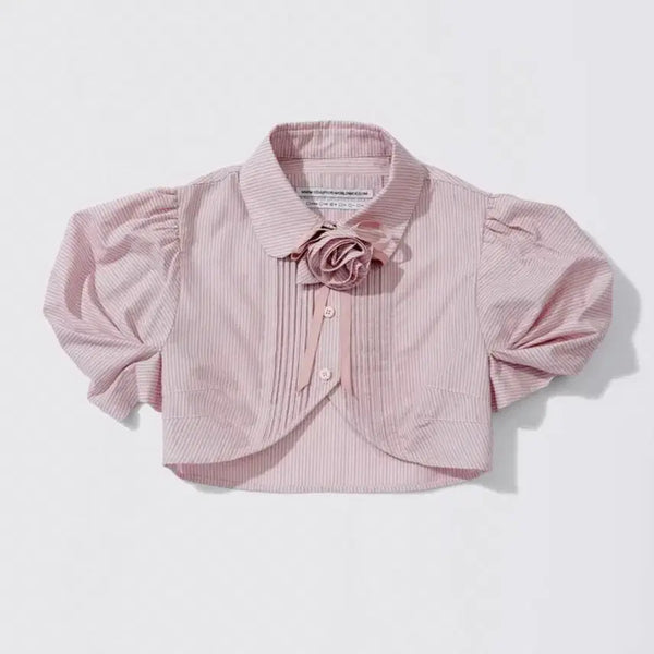 [BUNJANG] Sculptor Rosetta Baby Shirt Pink Stripe / 스컬프터 로제타 베이비 셔츠 핑크 스트라이프 s