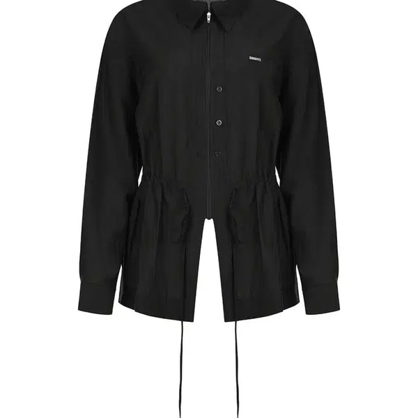 [BUNJANG] Bohemsir Two-Way Zip-Up Shirt Black / 보헴서 투웨이 집업 셔츠 블랙