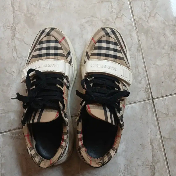 [BUNJANG] Burberry Check Sneakers / 버버리 체크 스니커즈