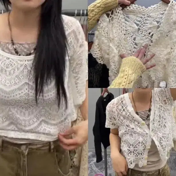 [BUNJANG] Cruciveri Crochet Top / 크루빈티지 크로셰 상의