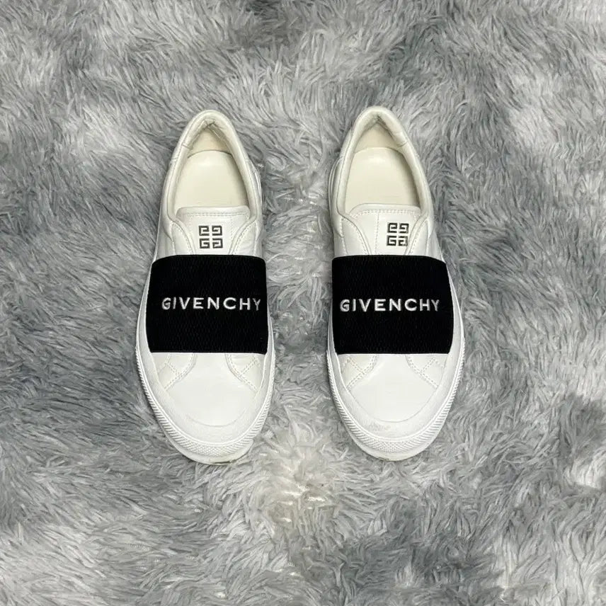 [BUNJANG] Givenchy White Band Slip-On Sneakers / 지방시 화이트 밴딩 스니커즈 (37)