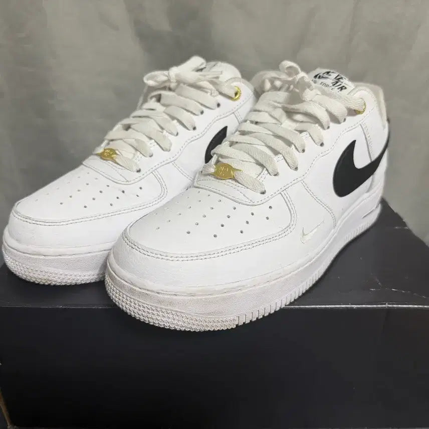 [BUNJANG] Nike Air Force 1 '07 LV8 40th Anniversary Join Forces White Black / 나이키 에어포스 1 '07 LV8 40주년 조인 포스 화이트 블랙