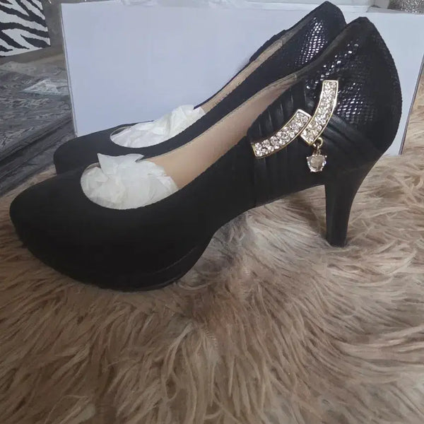 [BUNJANG] Elcanto Black Pumps Heel (8cm) / 235.엘칸토 여자구두힐  펌프스 .높이8cm. 상태좋아요  실착용5회