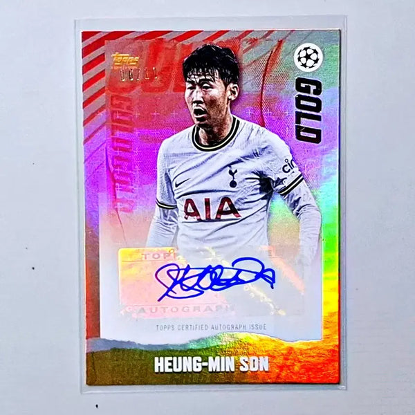 [BUNJANG] Son Heung-min Autographed 1/10 Topps Gold X Don Leyden Card / 손흥민 /10 싸인카드 오토 2022 탑스 골드 X 돈레이던 10장 한정