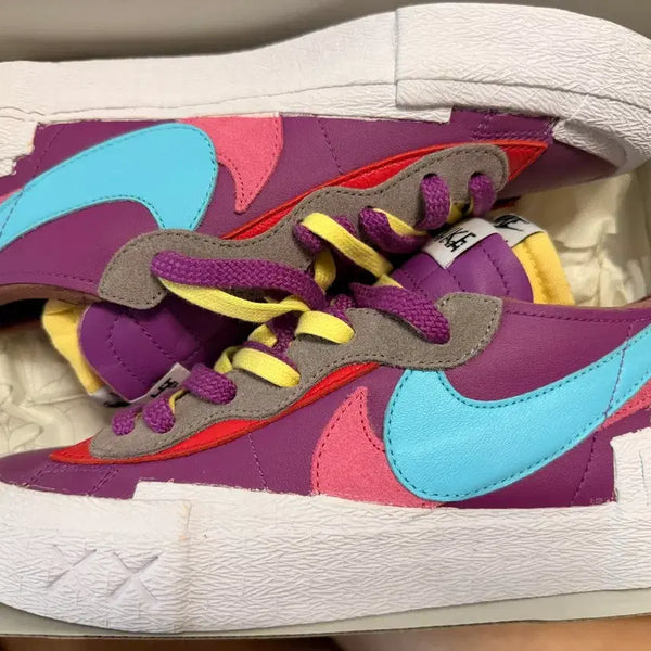[BUNJANG] Nike x Sacai x Kaws Blazer Low Purple Dusk Sneakers / 나이키 x 사카이 x 카우스 블레이저 로우 퍼플 더스크